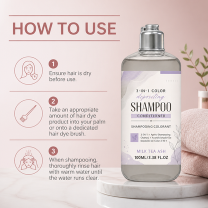 3-in-1 Color Depositing Shampoo – Cleansing Hair Color Care Formula