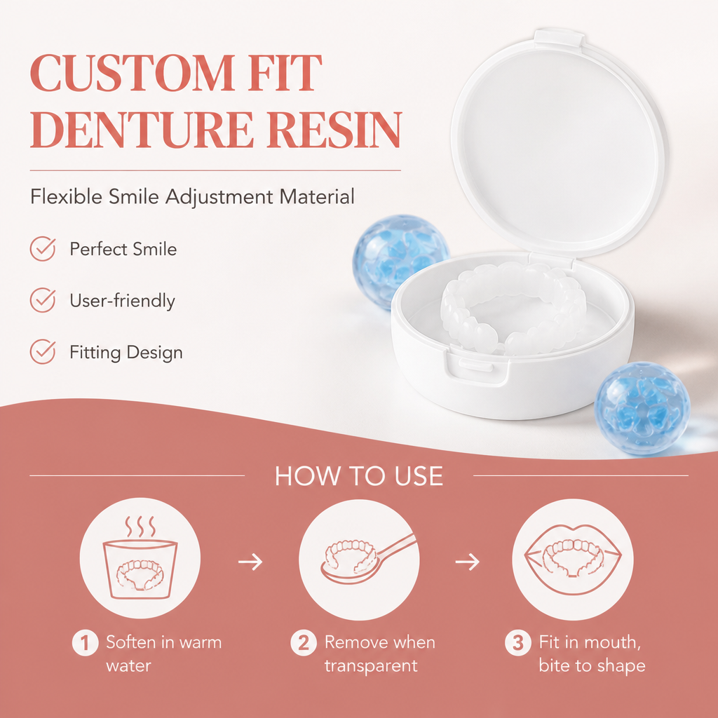 Custom Fit Denture Resin – Flexible Smile Adjustment Material