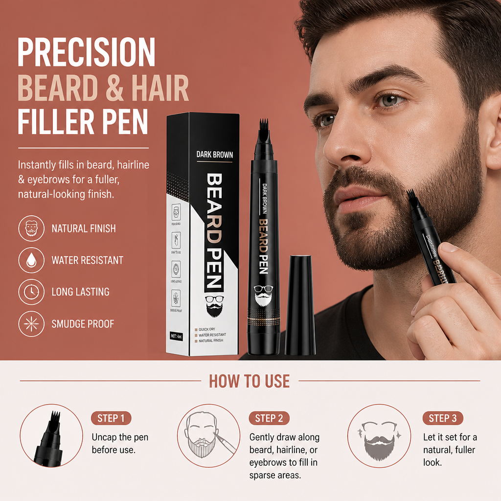 Precision Beard & Hair Filler Pen – Natural-Looking Definition & Coverage