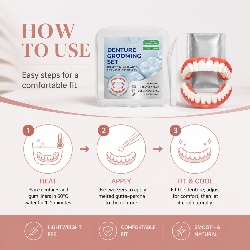 Comfort Fit Denture Liner – Lightweight Resin Cushion For Dentures