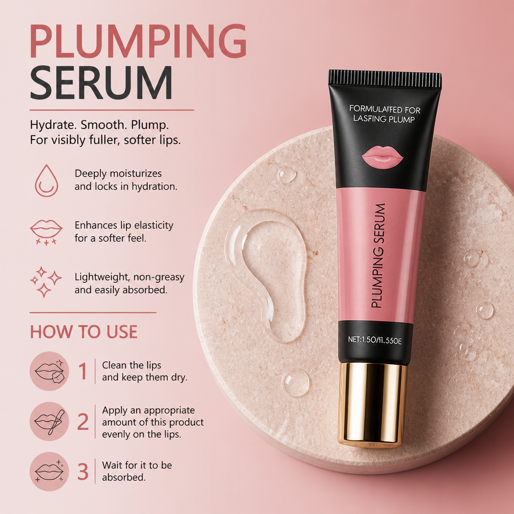 Plumping Lip Serum – Lightweight Hydration for Softer, Fuller-Looking Lips
