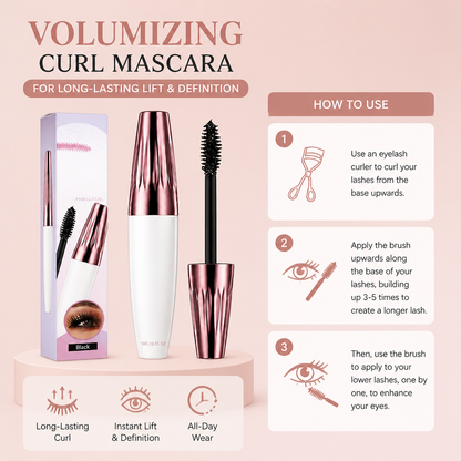 Volumizing Curl Mascara for Long-Lasting Lift & Definition