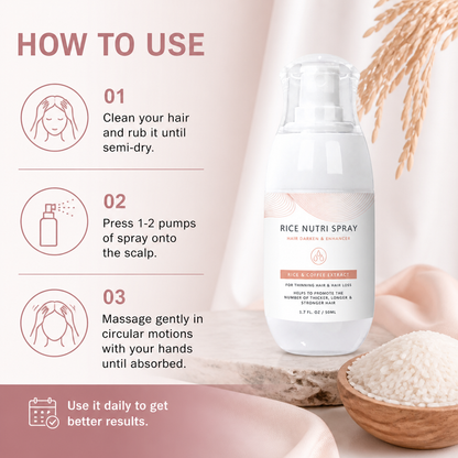 Rice Extract Scalp Nourishing Spray For Healthier Looking Hair