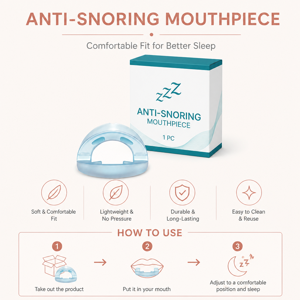 Anti-Snoring Mouthpiece – Comfortable Fit For Better Sleep Support