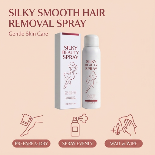 Silky Smooth Hair Removal Spray for Gentle Skin Care