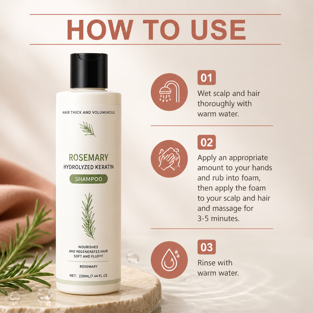Rosemary Scalp Care Shampoo – Refreshing Formula For Smooth, Healthy-Looking Hair