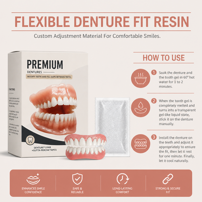Flexible Denture Fit Resin – Custom Adjustment Material For Comfortable Smiles