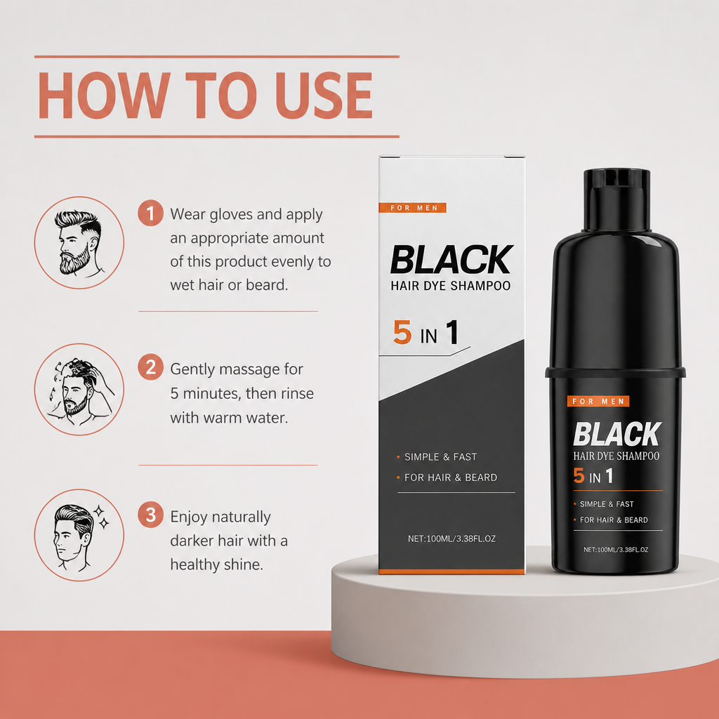 Black Hair Dye Shampoo – Easy Color Care For Natural-Looking Dark Hair