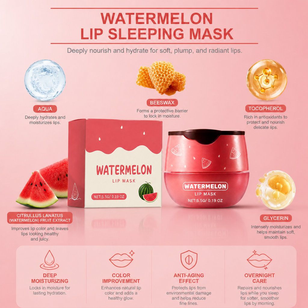 Watermelon Lip Sleeping Mask – Deep Hydration for Soft, Radiant Lips