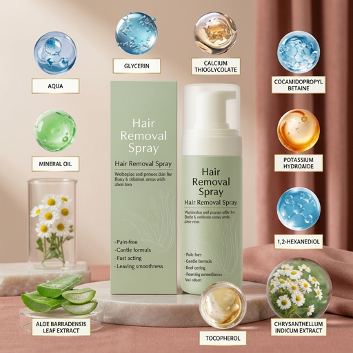 Calcium Thioglycolate Hair Removal Spray for Smooth Skin Care