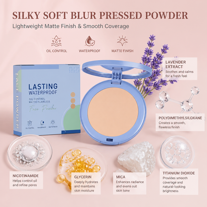 Silky Soft Blur Pressed Powder – Lightweight Matte Finish & Smooth Coverage