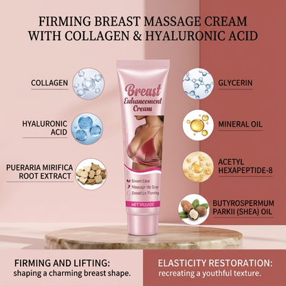 Firming Breast Massage Cream with Collagen & Hyaluronic Acid