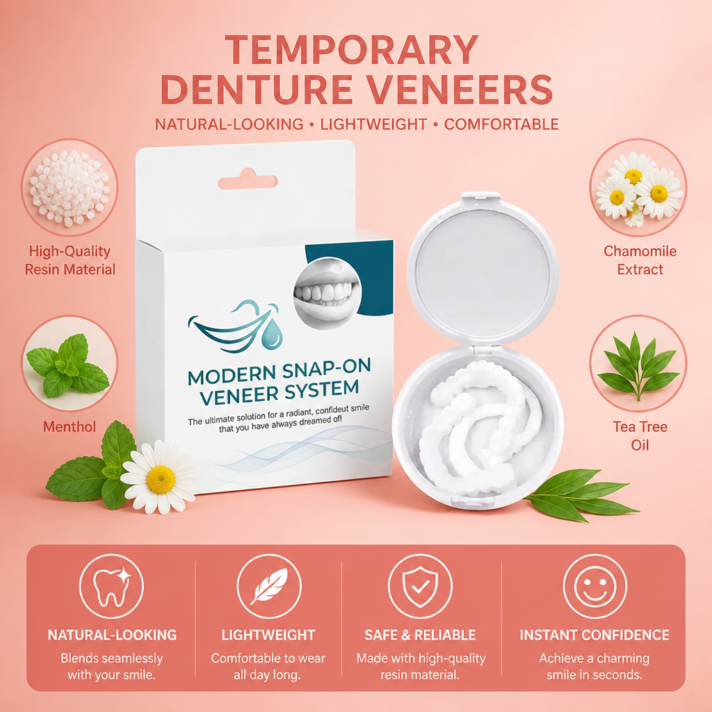 Temporary Natural-Looking Denture Veneers – Lightweight Smile Enhancement