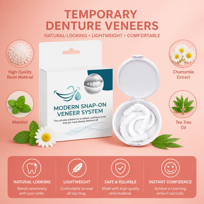 Temporary Natural-Looking Denture Veneers – Lightweight Smile Enhancement