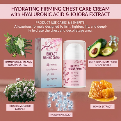 Hydrating Firming Chest Care Cream with Hyaluronic Acid & Jojoba Extract