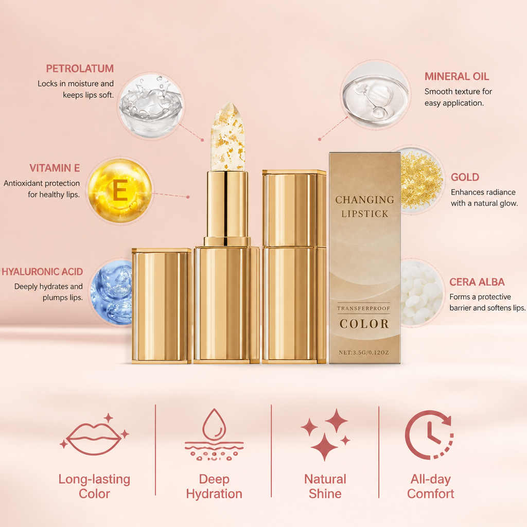 Color-Changing Lip Balm – Long-Lasting Hydration & Natural Shine