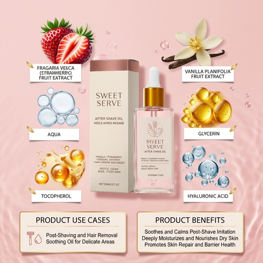 Strawberry Hair Removal Aftercare Oil – Moisturizing Skin Care Formula
