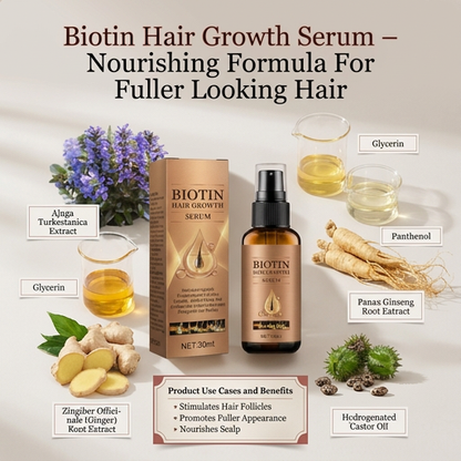 Biotin Hair Growth Serum – Nourishing Formula For Fuller Looking Hair