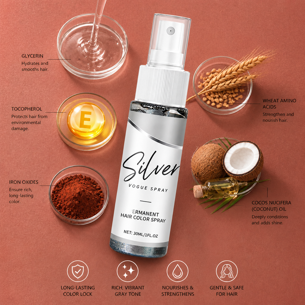 Silver Hair Color Refresh Spray For Vibrant Gray Tones