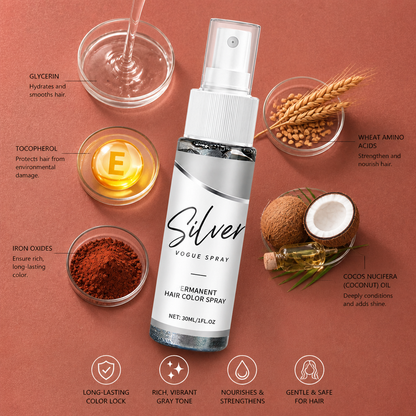 Silver Hair Color Refresh Spray For Vibrant Gray Tones