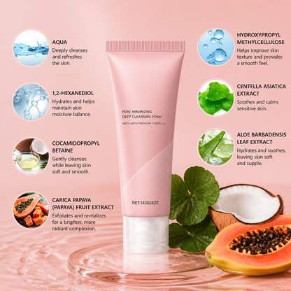 Papaya & Centella Foaming Facial Cleanser for Fresh, Clear-Looking Skin