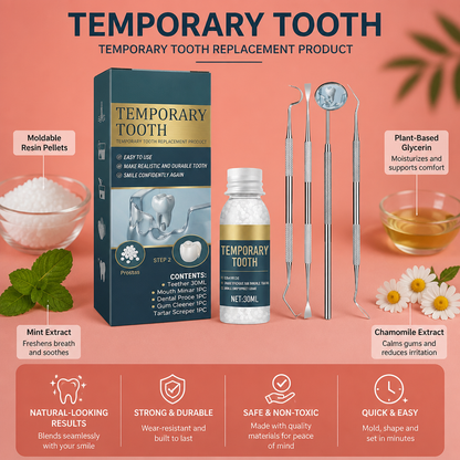 Custom Fit Temporary Tooth Repair Resin – Easy Moldable Smile Solution