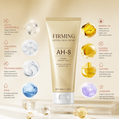 Firming Neck Cream with Peptides & Hyaluronic Acid for Smoother Skin
