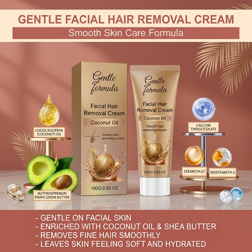 Gentle Facial Hair Removal Cream – Smooth Skin Care Formula