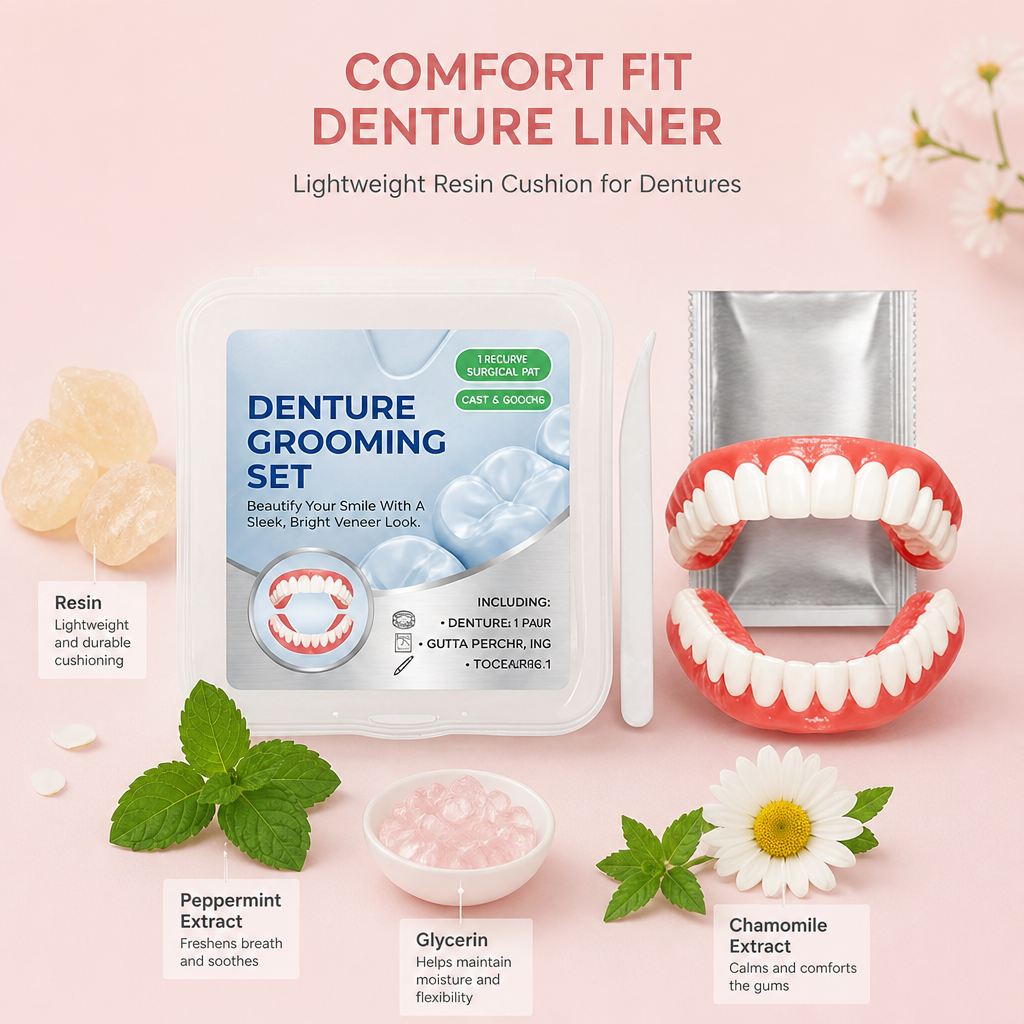 Comfort Fit Denture Liner – Lightweight Resin Cushion For Dentures