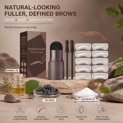 Natural-Looking Eyebrow Stamp Kit for Fuller, Defined Brows