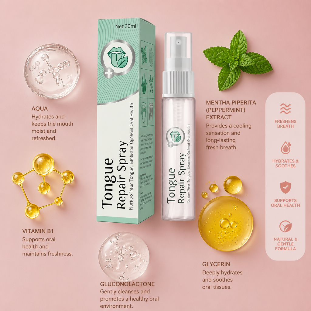Natural Oral Freshness Spray – Hydrating Tongue & Mouth Care Formula