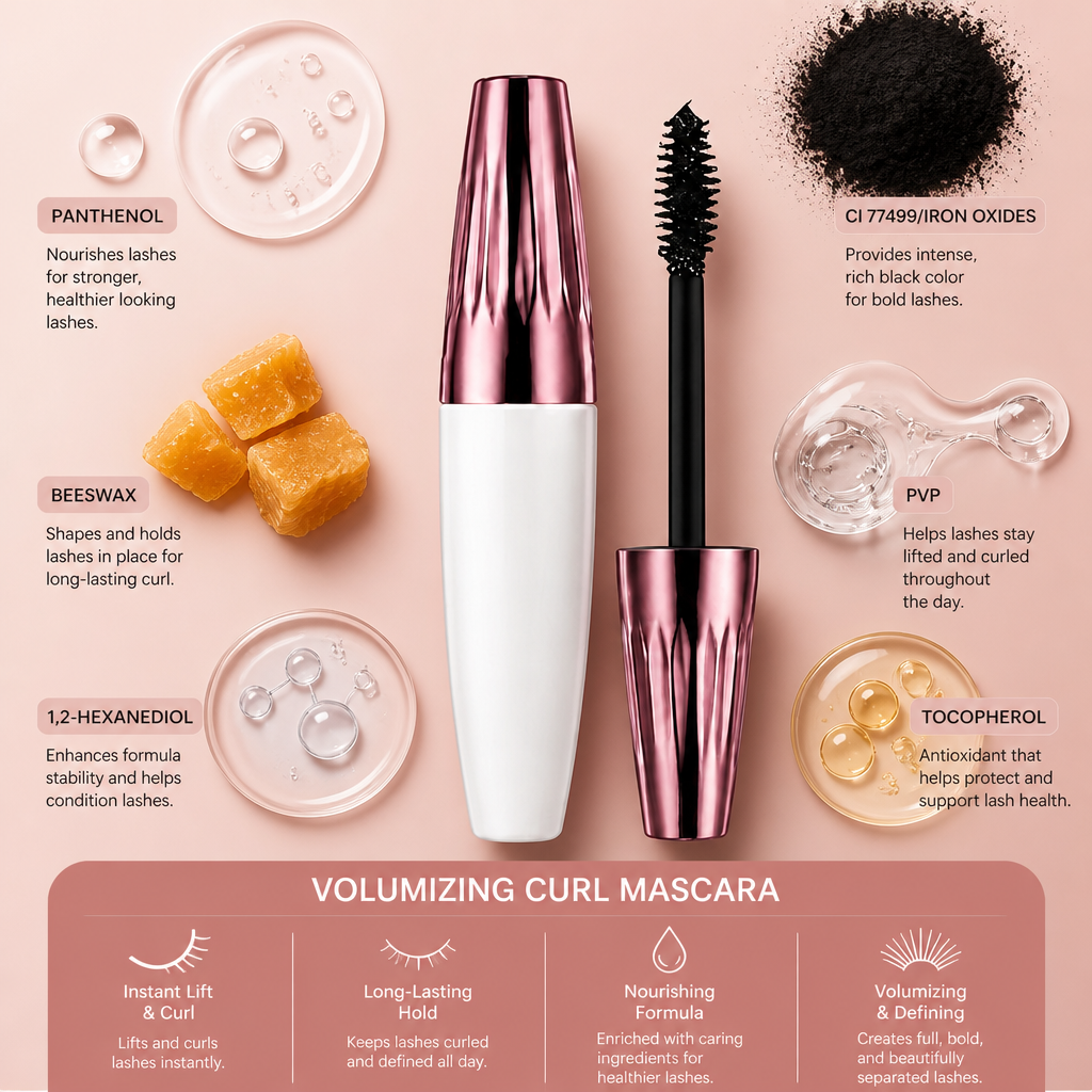 Volumizing Curl Mascara for Long-Lasting Lift & Definition