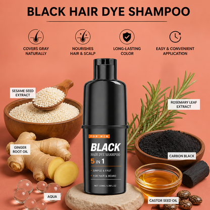 Black Hair Dye Shampoo – Easy Color Care For Natural-Looking Dark Hair
