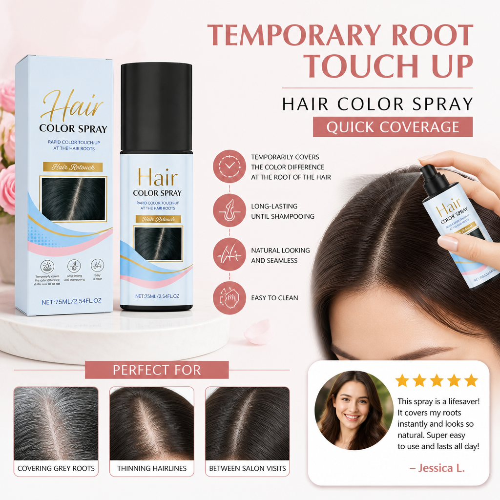 Temporary Root Touch Up Hair Color Spray For Quick Coverage