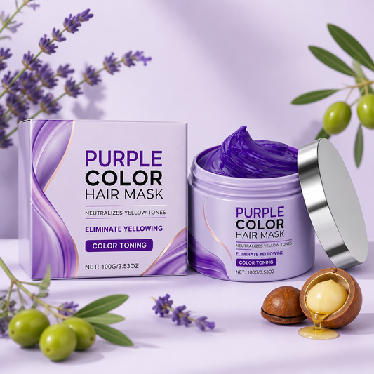 Purple Toning Hair Mask – Neutralizes Yellow Tones For Brighter Hair