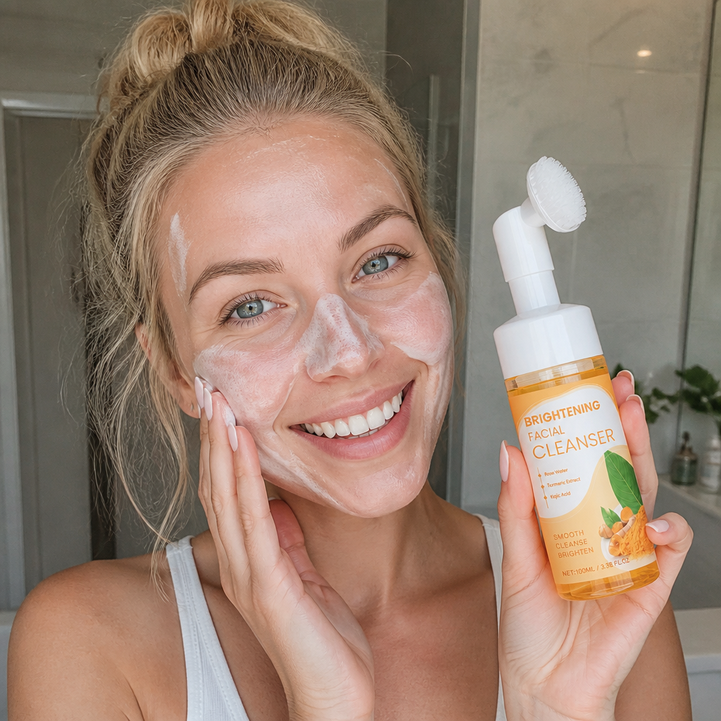 Brightening Foaming Facial Cleanser with Turmeric & Kojic