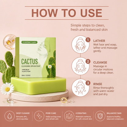 Cactus Hydrating Cleansing Bar for Fresh, Soft & Balanced Skin