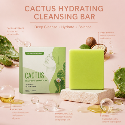 Cactus Hydrating Cleansing Bar for Fresh, Soft & Balanced Skin