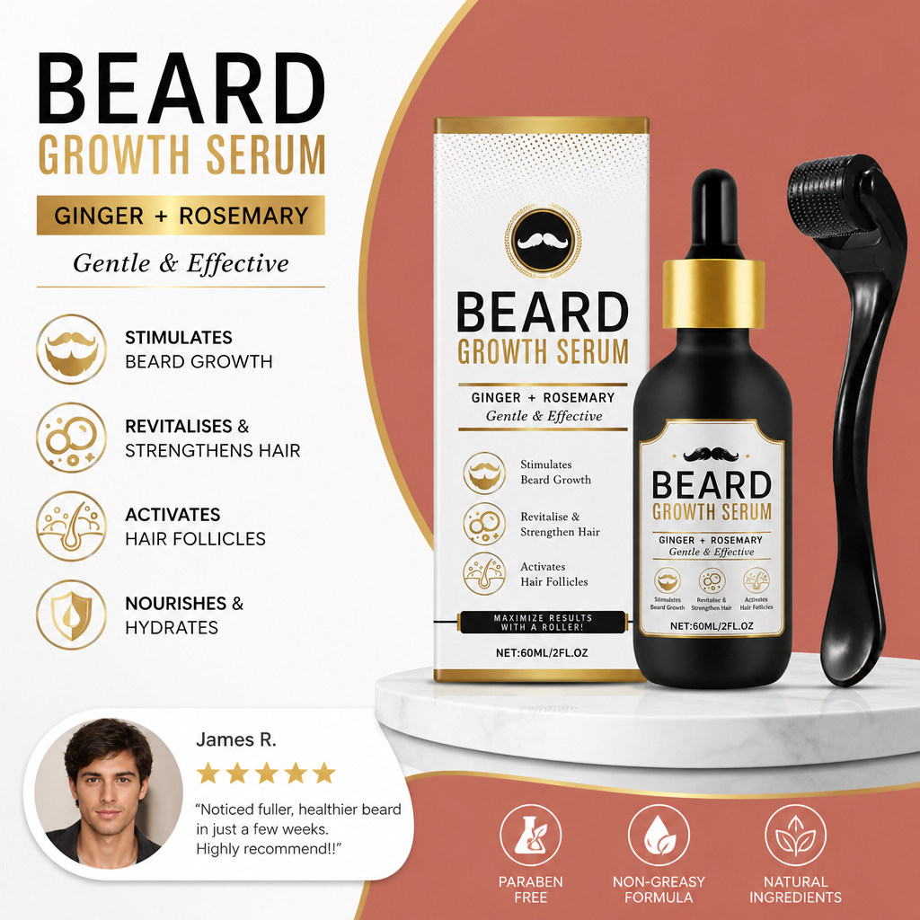Beard Care Serum – Nourishing Formula For Fuller-Looking Facial Hair