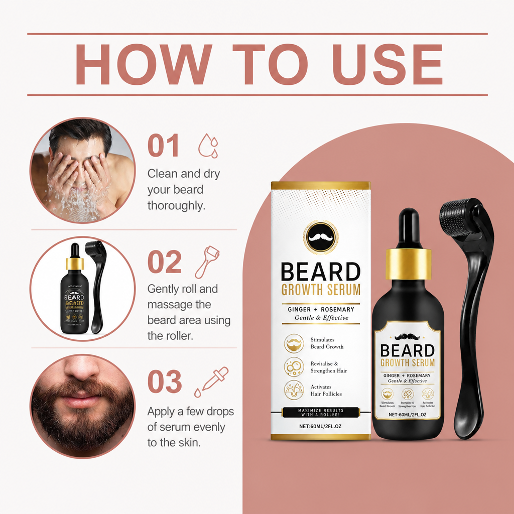 Beard Care Serum – Nourishing Formula For Fuller-Looking Facial Hair