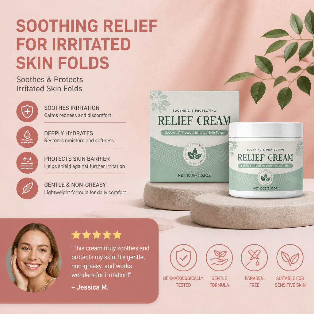 Intertrigo Relief Cream – Soothes & Protects Irritated Skin Folds
