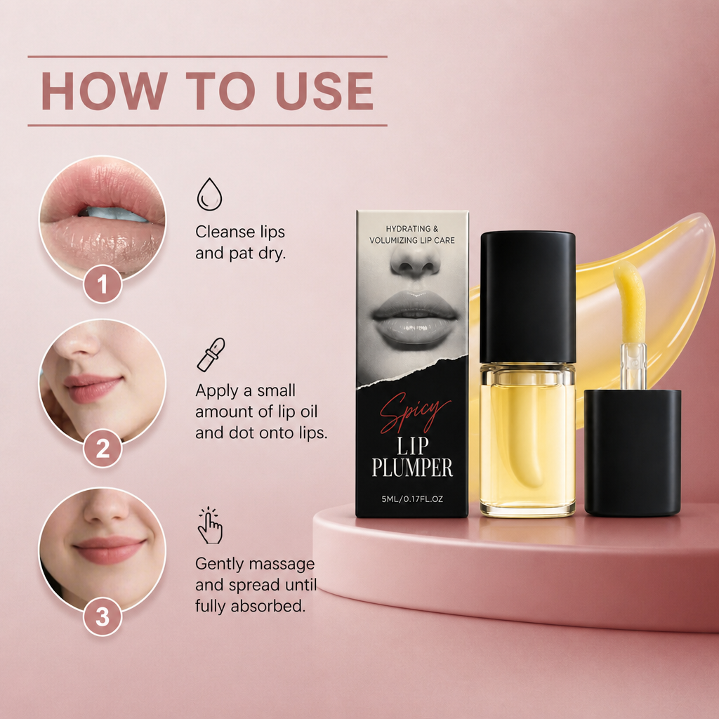 Korean Spicy Lip Plumper Gloss – Fuller-Looking Lips with a High-Shine Finish