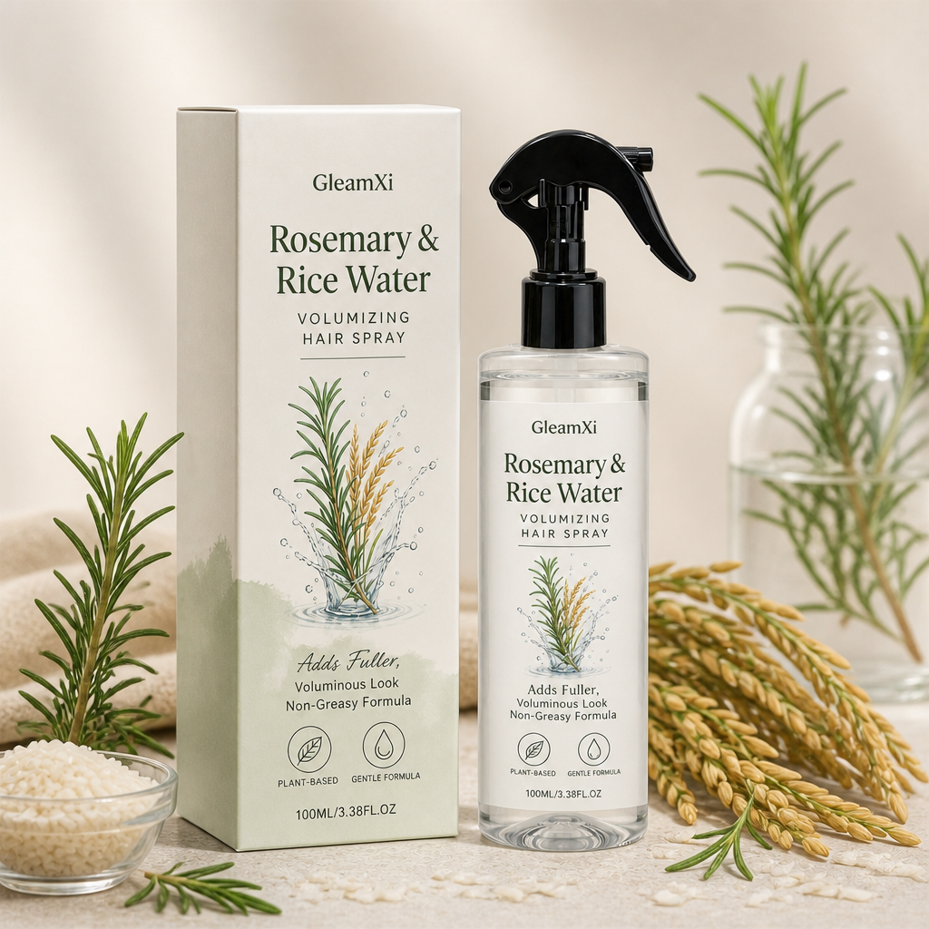 Rosemary & Rice Water Hair Spray – 100% Natural Hair Mist for Soft, Smooth & Healthy-Looking Hair