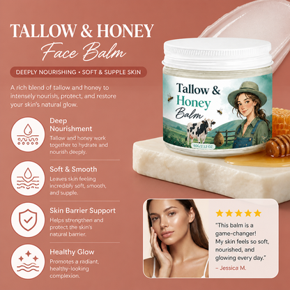 Tallow & Honey Face Balm – Deep Nourishment for Soft, Supple Skin