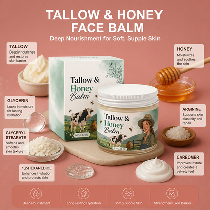 Tallow & Honey Face Balm – Deep Nourishment for Soft, Supple Skin