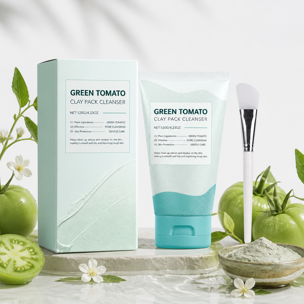 Green Tomato Clay Face Cleanser – Deep Cleansing & Fresh Skin Feel