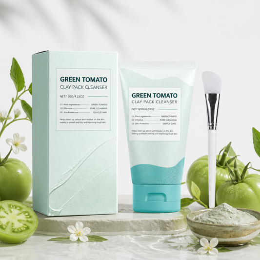 Green Tomato Clay Face Cleanser – Deep Cleansing & Fresh Skin Feel