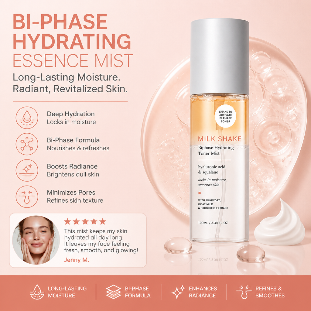 Bi-Phase Hydrating Essence Mist – Long-Lasting Moisture for Radiant Skin