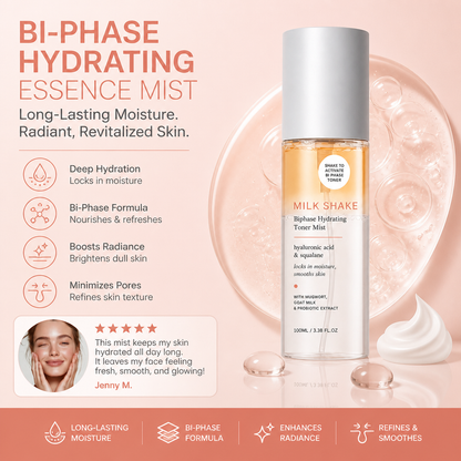 Bi-Phase Hydrating Essence Mist – Long-Lasting Moisture for Radiant Skin