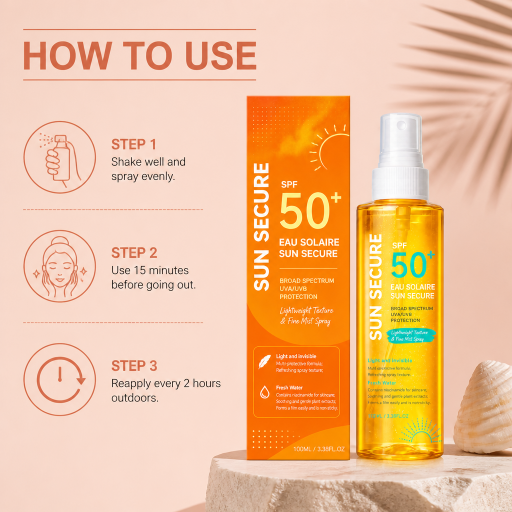 Broad Spectrum SPF 50+ Sunscreen Mist – Lightweight Daily UV Protection